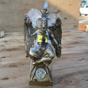 8” 1/2 inches Baphomet gold