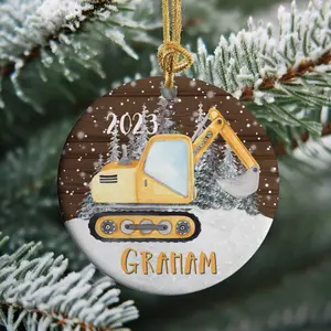 Kids Personalized Transportation Christmas Ornaments