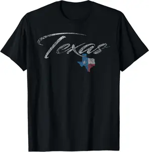 Texan Gifts Cotton T-Shirt - Classic Stylish Casual Garment with Prints, Short-Sleeve TX Top for Women, Men (Sports & Outdoor Clothing)