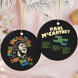 Personalized Paul McCartney Got Back 2025 Tour Band Tour 2025 Acrylic Ornament , Christmas Tree Decoration, Decor Home, 2D Flat