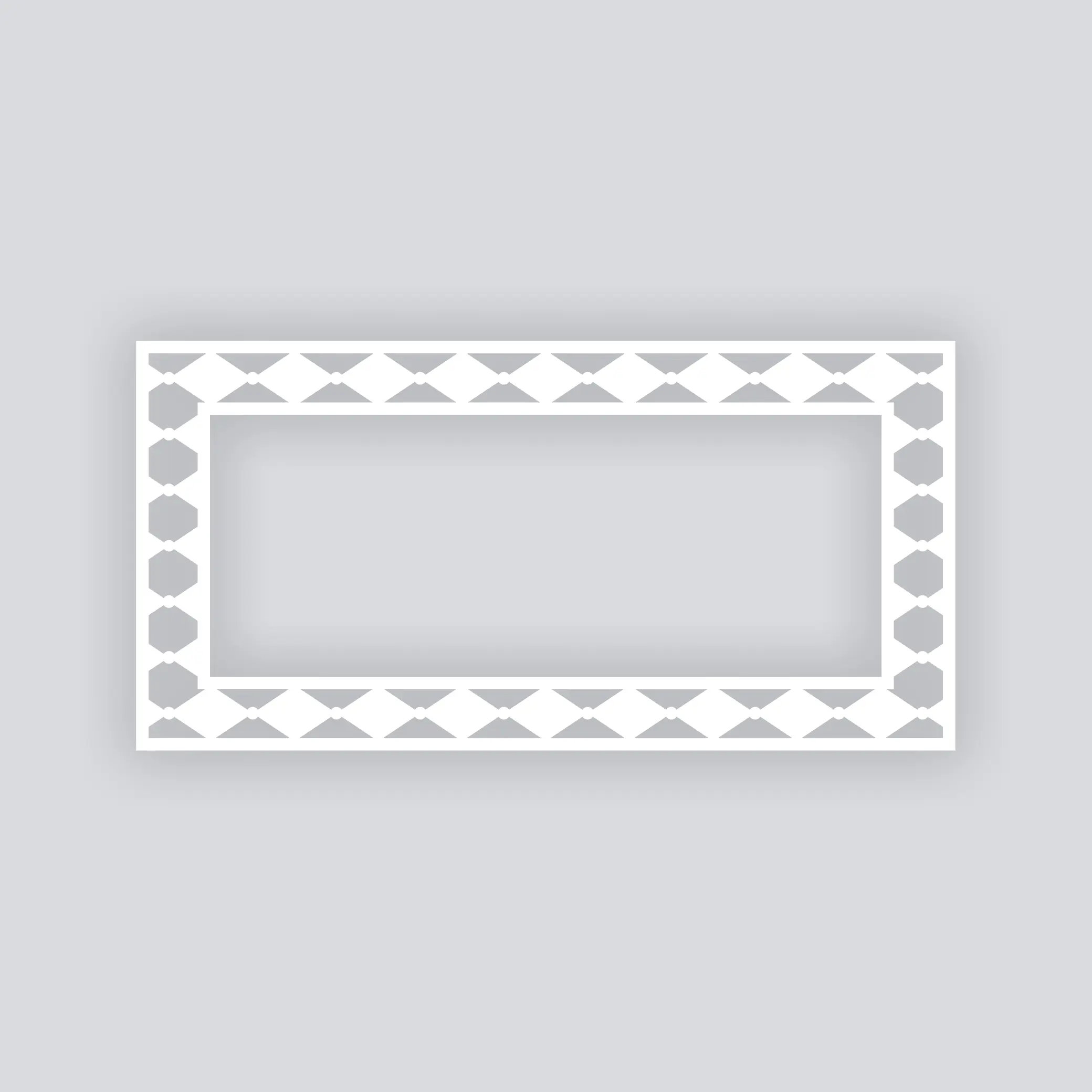 Diamond Chain Rectangle Rim Clay Stencil