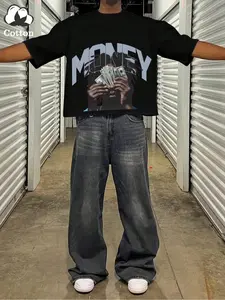 Men's Short Sleeve Cropped Cotton Blend Shirt, Unique Design, Street Style, Comfortable Fit, Available in Multiple Colors