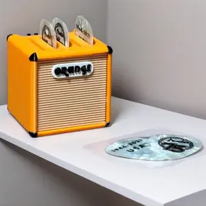 Mini Guitar Amp Pick Holder - Desk & Studio Accessory, Classic Amp Design, Holds Multiple Picks, Compact & Durable, Perfect for Guitar Players & Music Lovers