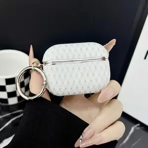 Advanced electroplated sparkling diamond cloth pattern suitable for AirPods Pro 3 wireless Bluetooth headphone protective case Protection Apple AirPods S4 generation fashionable AirPods 12345 generation Pro 2 new model