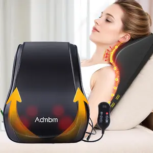 Admbm Rechargeable Back Massager with Heat Shiatsu Neck Massager for Pain Relief Deep Tissue 4D Kneading Massage Pillow for Neck Shoulder Leg Waist and Abdominal Comfort Back Massager Therapy