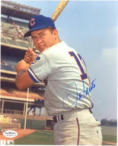 Ron Santo Chicago Cubs Autographed 8" x 10" Batting Stance Photgraph - JSA - Fanatics Authentic Certified