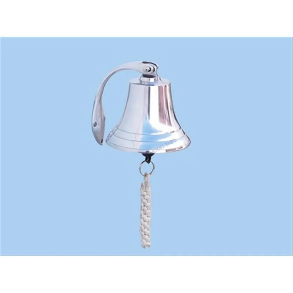 212 MAIN Nautical Chrome Hangable Hanging Harbor Bell - 5.5 in. Handcrafted Functional Accent, Home & Office Furniture Decor