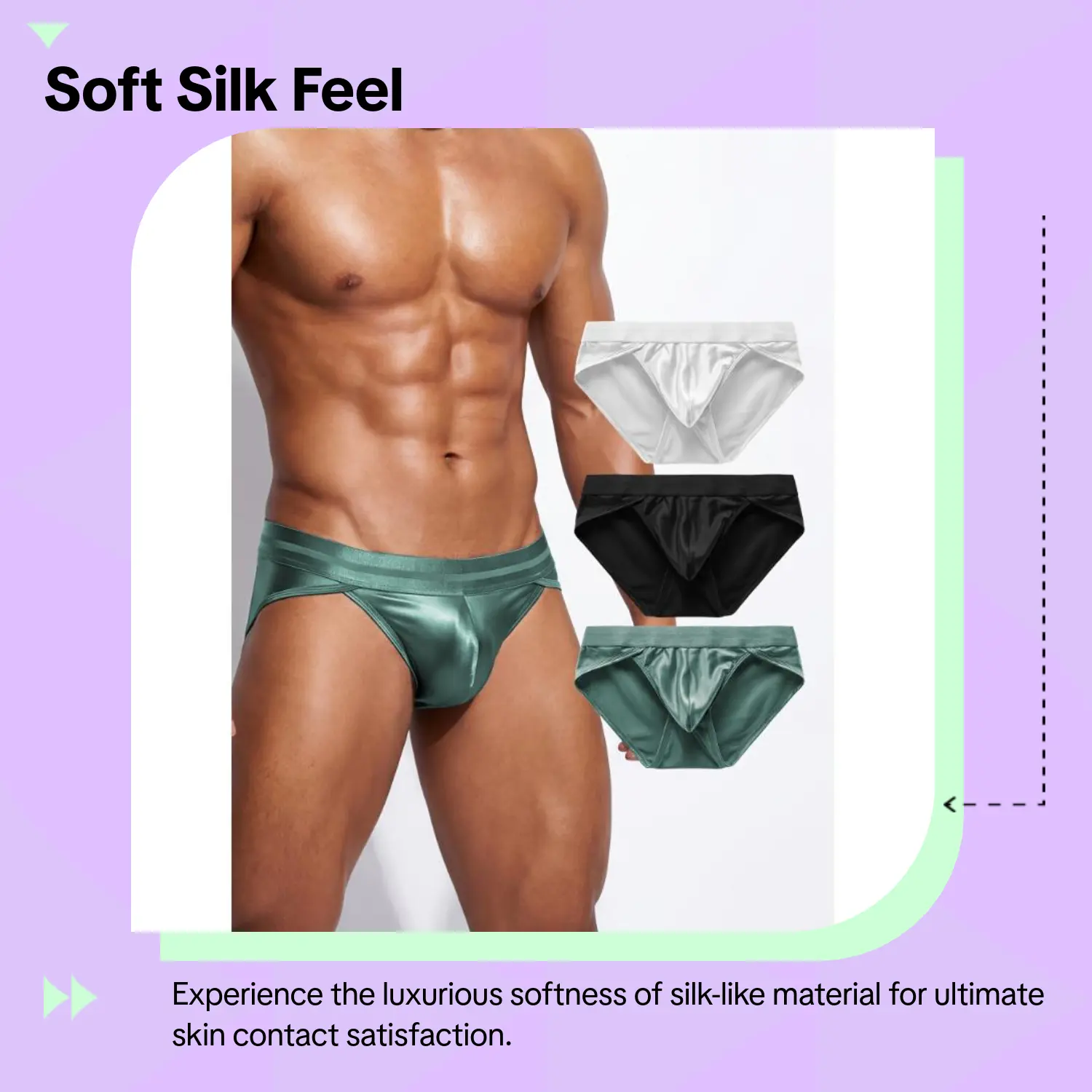 Men's 3-Pack Low-Waist Briefs Box Set - Menswear Plain Nylon Blend Underwear, Soft Silky Stretch Fabric, Casual Everyday Wear, Crochet Knitting Details, Ideal for Family Gifting Valentines Day