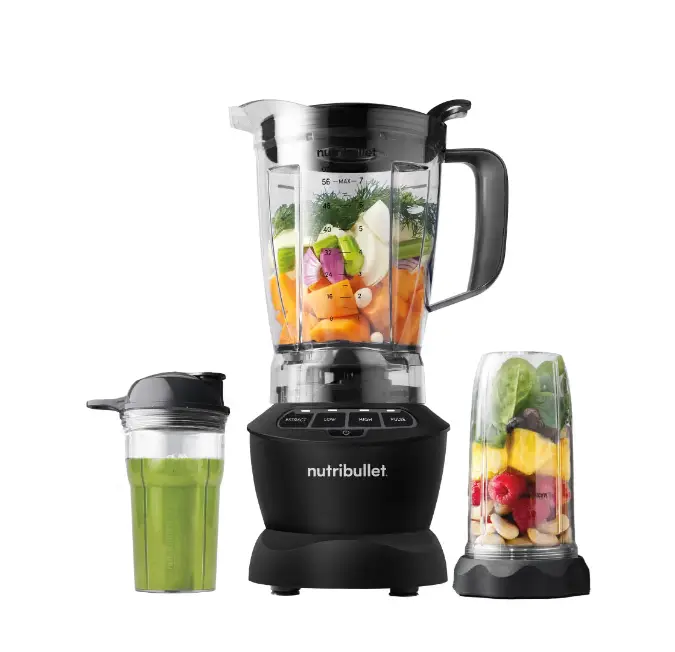 nutribullet Blender Combo with Serve Cups, NBF10500AK Matte Black, 1000W