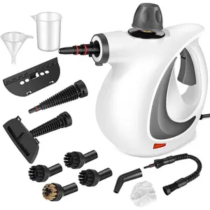 Handheld Pressurized Steam Cleaner with 12 count Accessories, Steamer for Cleaning, Steam Cleaner for  Use, Steamer for Cleaning , Furniture, Floor, Upholstery, Grout and Tile, Deep Gray