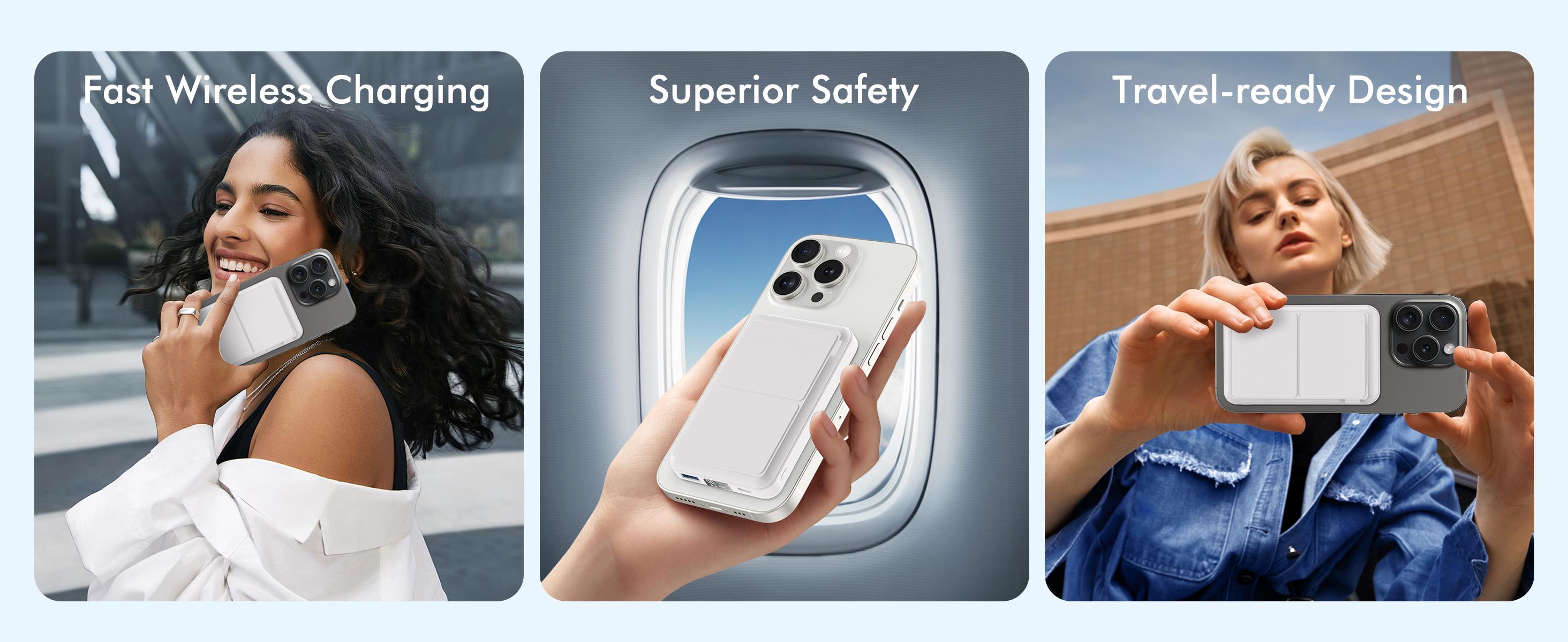 10,000mAh Magnetic Wireless Power Bank with LED Display | 22.5W Fast Charging MagSafe Battery Pack with Stand | Compatible with iPhone 17/16/15/14/13/12 Series | Portable Charger 10,000mAh Magnetic Wireless Power Bank with LED Display | 22.5W Fast Charging MagSafe Battery Pack with Stand | Compatible with iPhone 17/16/15/14/13/12 Series | Portable Charger