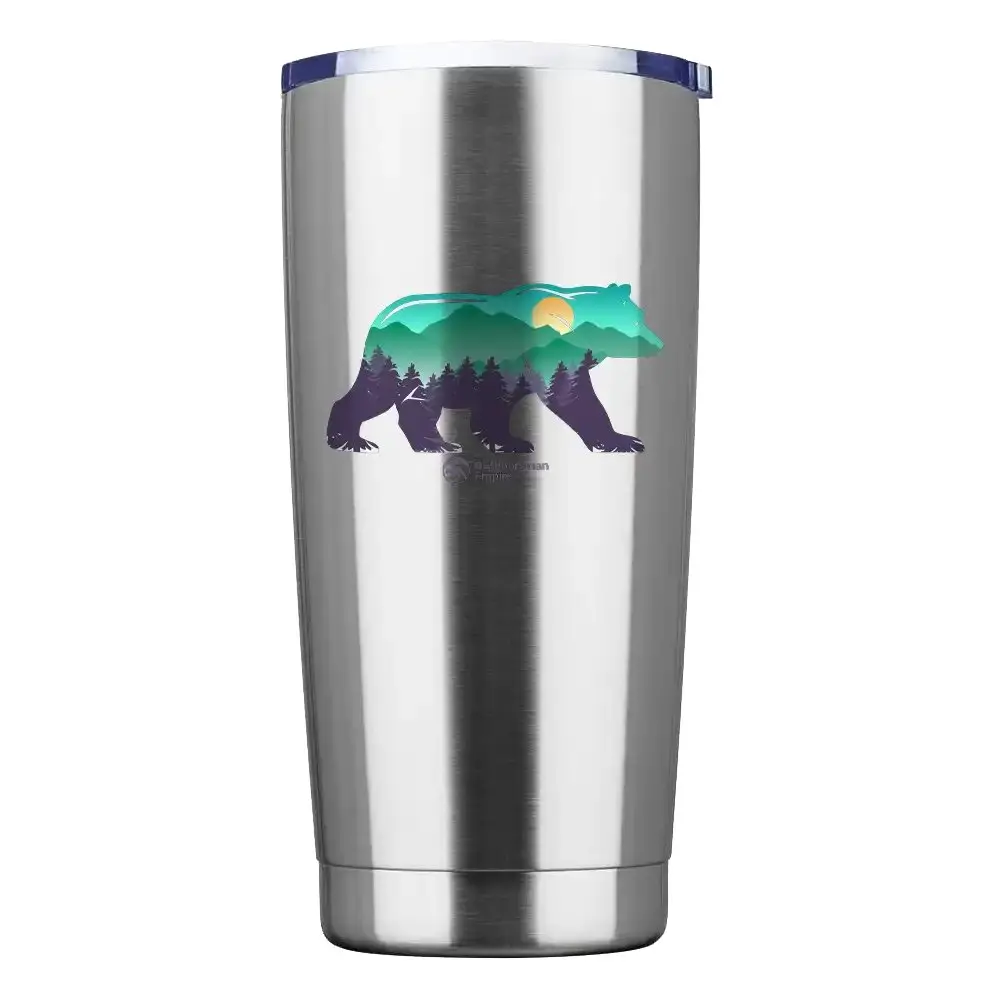 20oz Portable Stainless Steel Insulated Vacuum-Sealed Tumbler, Kitchen Drinkware Flask with Lid, Insulation-Enhanced Printed Hot and Cold Water Insulated Mug Vacuum Flask