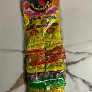 Rebanaditas Super Strip Mix Flavor Lollipops Flavor Hard Candy Lollipops 1 lb 1.6 oz Artificially Flavored and Colored