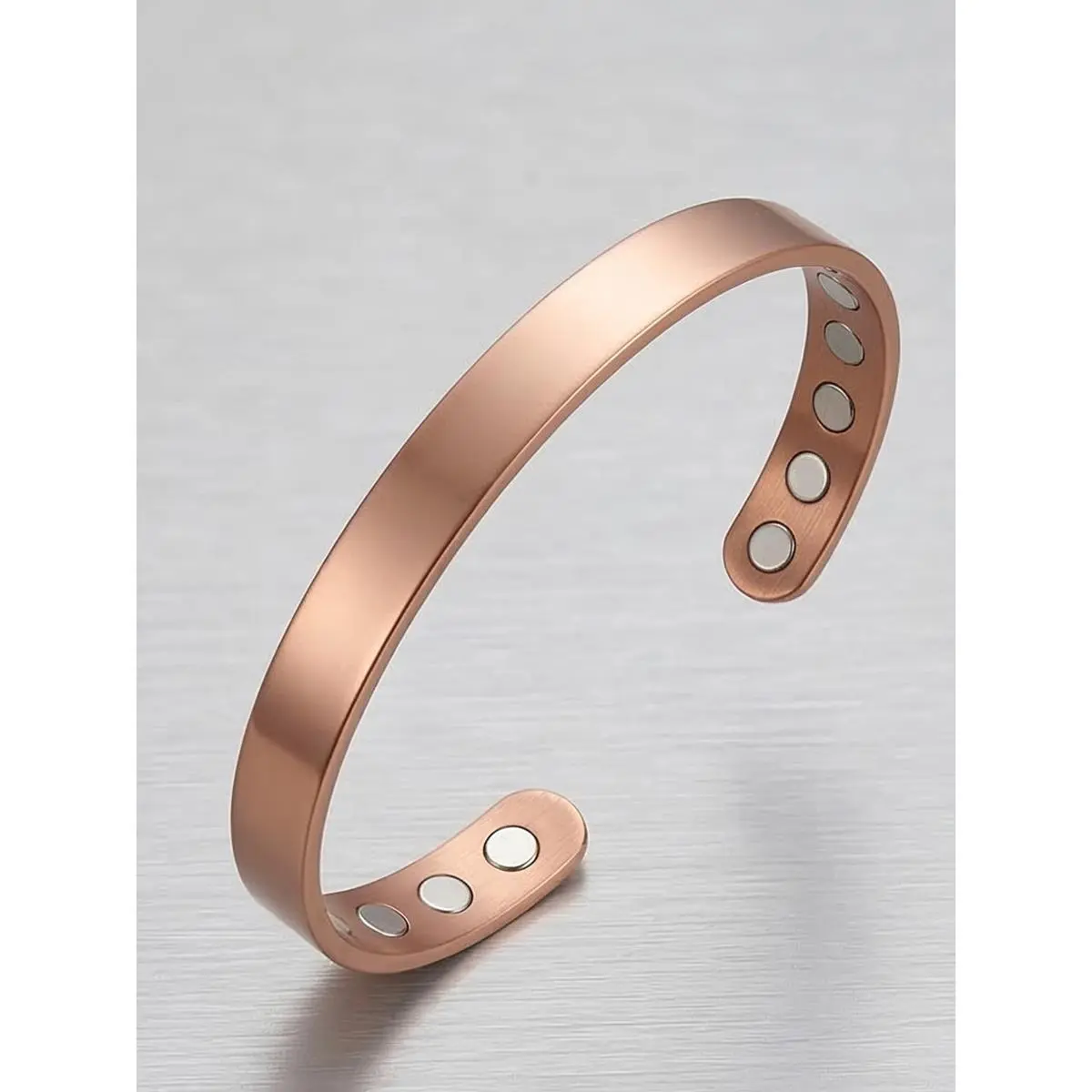 Pure Copper Magnetic Cuff Bracelet for Men & Women, Minimalist Adjustable Open Bangle with 35,000 Gauss Strength, Copper Bracelet Cuffs, Minimalist Cuff Bangle