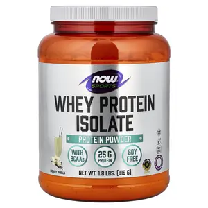 NOW Foods Sports, Whey Protein Isolate, Creamy Vanilla, 1.8 lbs (816 g)
