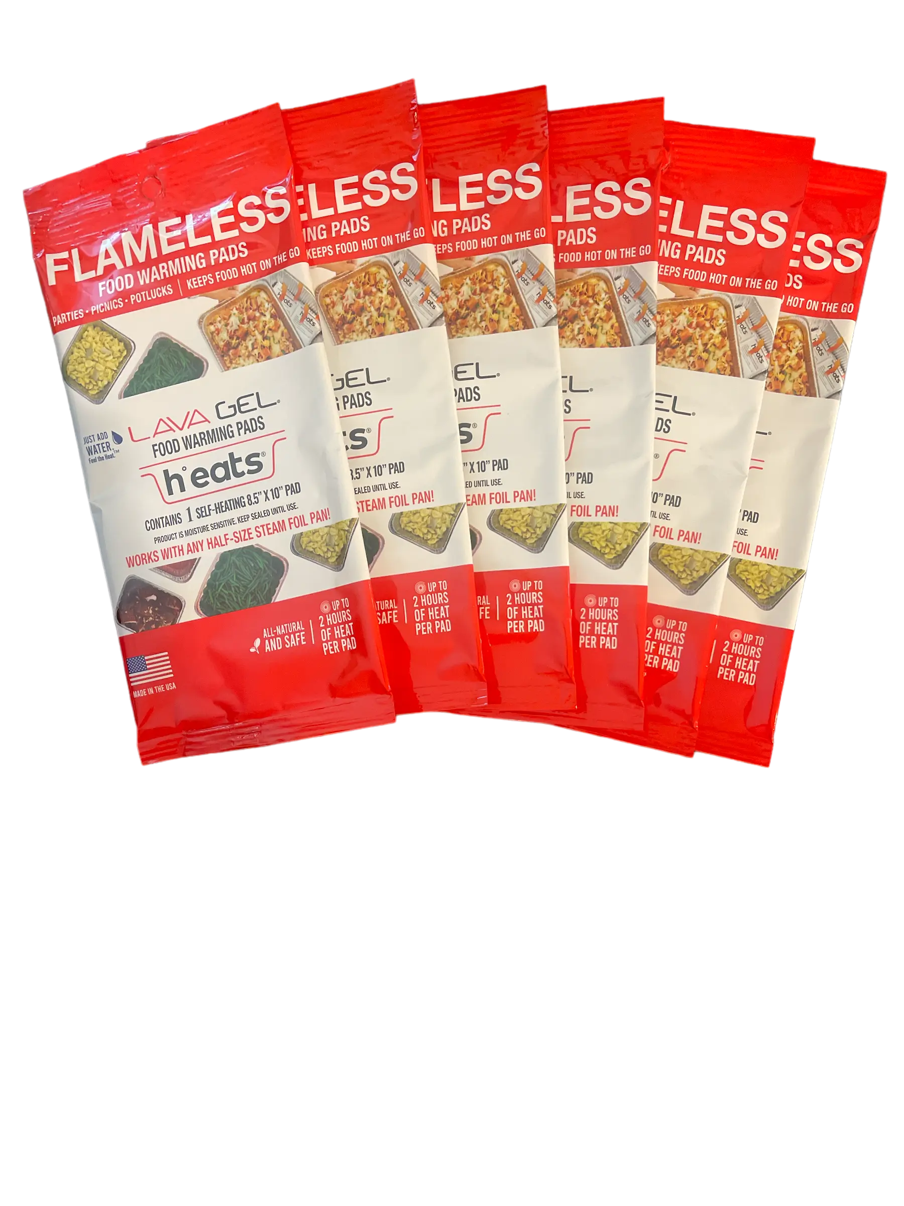 H°eats Flameless Food Warming Pads (6 Pack) - Food Warmers for Parties Buffet Disposable - Party Buffet Servers and Warmers for Half Size Pans - Heating Pads for Chafing Dish- Must-Have Catering Supplies   Kitchen