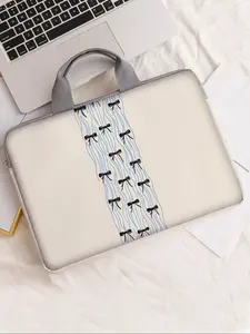 Butterfly Pattern Printed Notebook Cover, Soft Laptop Sleeve, Fits Laptops & Tablets, Casual Zipper Storage Bag, All Seasons Use