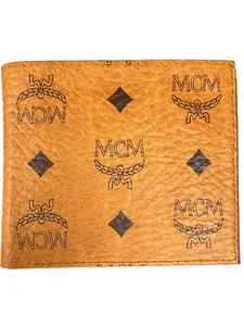 Pre-owned MCM Leather Small Leather Goods M26042508 Cognac Bifold Wallet
