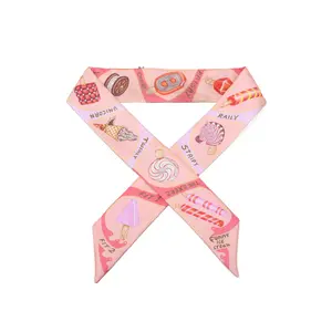 Pre-owned 【Alea】HERMES Twilly Scarf for Bag Straps