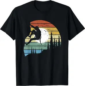 100% Cotton Top Vintage Climbing Bouldering Rock Climber Climbing T-Shirt