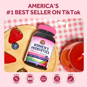 Women's Probiotics,Healthy Odor and Tract Support,Prebiotics,Digestive Enzymes&Cranberry,Bathroom,120 Billion CFUs,Supplement,Cyber Monday,Vitalitown