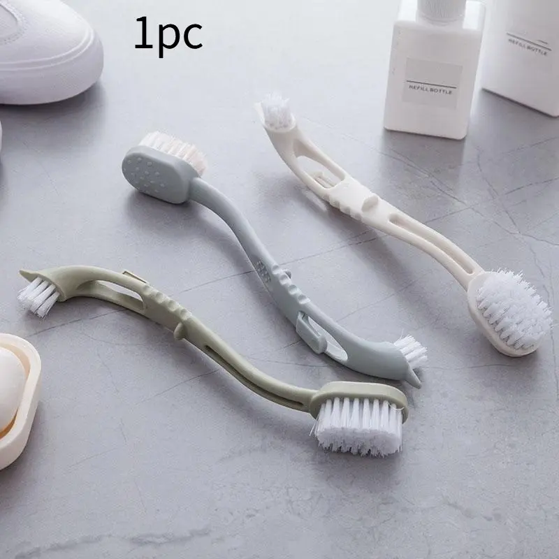 Long Handle Cleaning Brush Portable Shoes Cleaner Multifunction Shoes Brushes Double-headed Cleaner Home Cleaning Shoes Brush