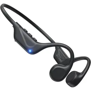 Bone conduction headphones, open-back headphones, wireless headphones with microphone, waterproof sports headphones, suitable for running and outdoor activities, Lightweight Wireless Earbuds
