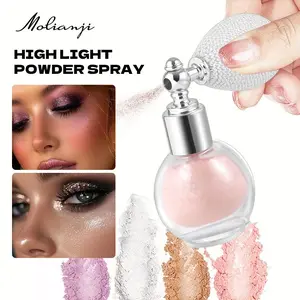 High-Shine Highlighter Powder, Diamond-Like Glitter, Long-Lasting Radiance, Soft Texture, Face Contour Brightening, Makeup Essential