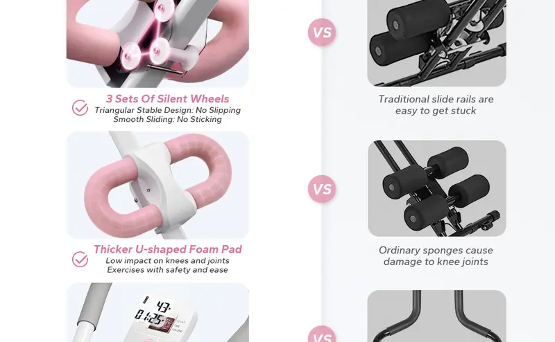 Product Introduction of Merach Adjustable Ab Trainer Machine with LCD Monitor, Foldable Ab Exercise Machine for abs, Arm, Leg, Buttocks Shaper, Core & Ab Trainer at Home Gym for Women,  Workout Equipment, TikTokShopBlackFriday 3