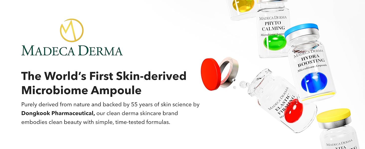 [Madeca Derma] 5 pcs of Elastic Firming Microbiome Ampoules, Postbiotics, Korean pharmaceutical skincare, Anti-aging, wrinkle treatment, age defying serum, skin barrier care, collagen peptides