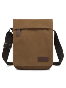 Men's Canvas Shoulder Bag Retro Messenger Bag Travel Multifunctional Crossbody Bag Multi Pockets Casual for Daily Use Fishing Camping Hiking Working Shopping School Holiday Outdoor Zipper Crossbody Bag