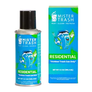 Mister Trash - Environment Friendly Outdoor Trash Can Deodorizer and Pest Repellant with Peppermint Scent