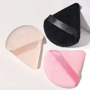 1pc/3pcs Triangle Powder Puff Powder Brush Makeup Cotton Fan Powder Finger Pad Powder Puff