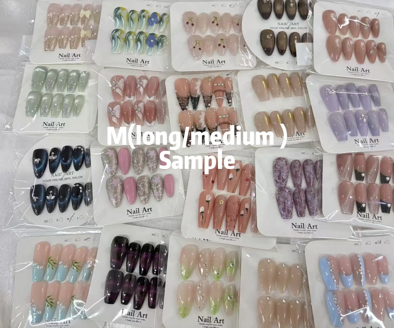 Ava(4274)gc.$20.99 for 20sets Random Press On Nails,Surprise Mixed Styles