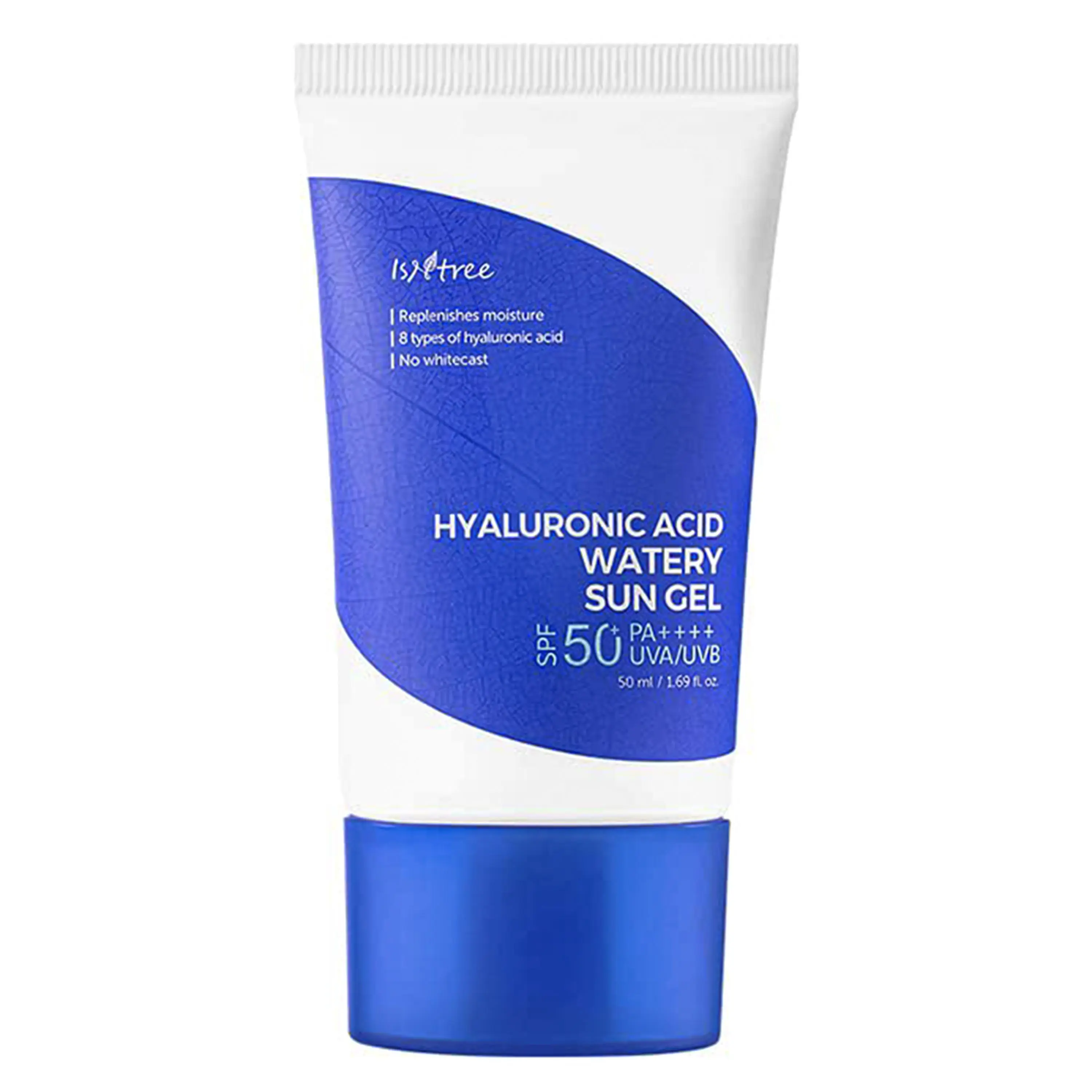 Isntree Hyaluronic Acid Watery Sun Gel SPF 50+ PA++++ Facial Hydrating Sunscreen for All Skin Types Leaves No Whitecast