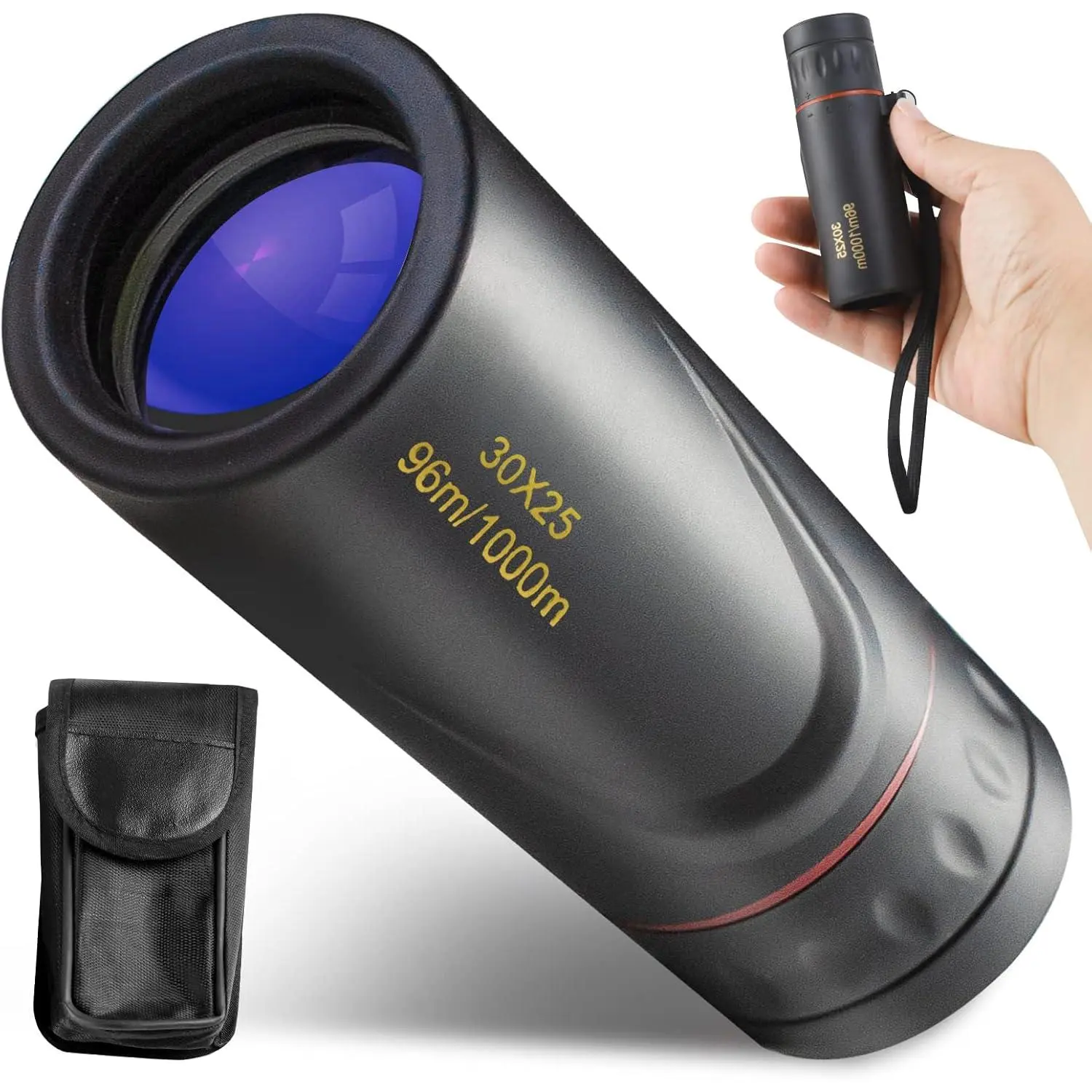 Mini Monocular Telescope - 30x25 HD Powerful Handheld Compact Outdoor Telescope for Adults, Ideal for Stargazing, Hunting