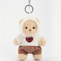 5.9 Inches Love Polar Fleece Brown Mini Bear