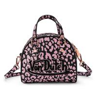 Von Dutch Light Pink Cheetah Bowling Bag