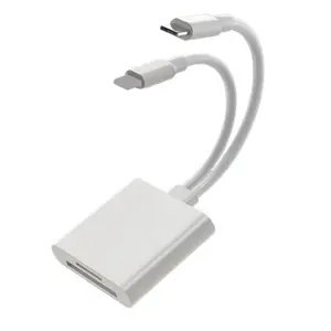 Lightning Type 2 In 1 OTG Card Reader to SD TF Memory Card Adapter For PC Laptop iPhone Multi Smart Cardreader No APP Requires