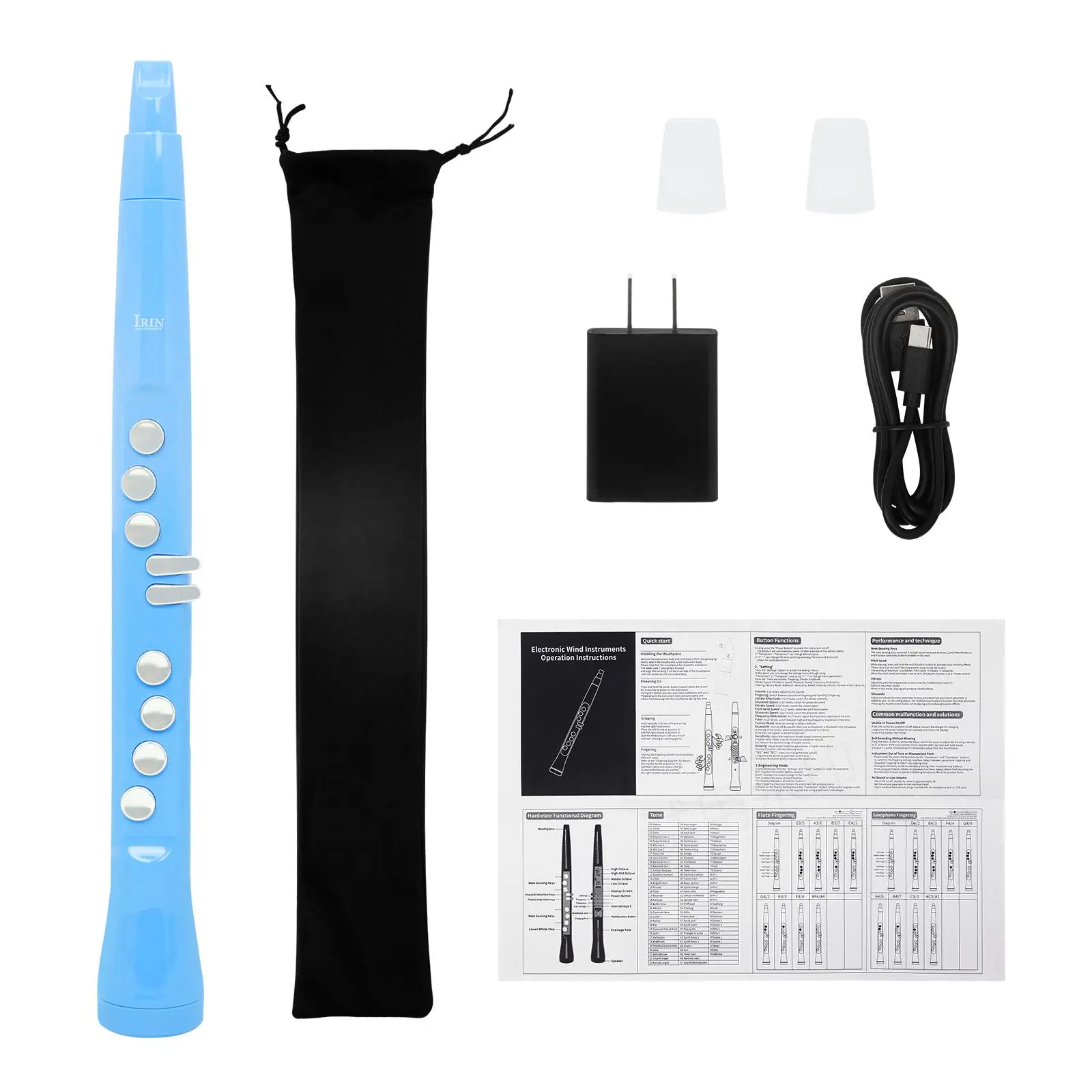 Electric Saxophone, 48-Hole Blowpipe Wind Instrument with LCD Display, Bluetooth-compatible Musical Instrument for Students & Beginners