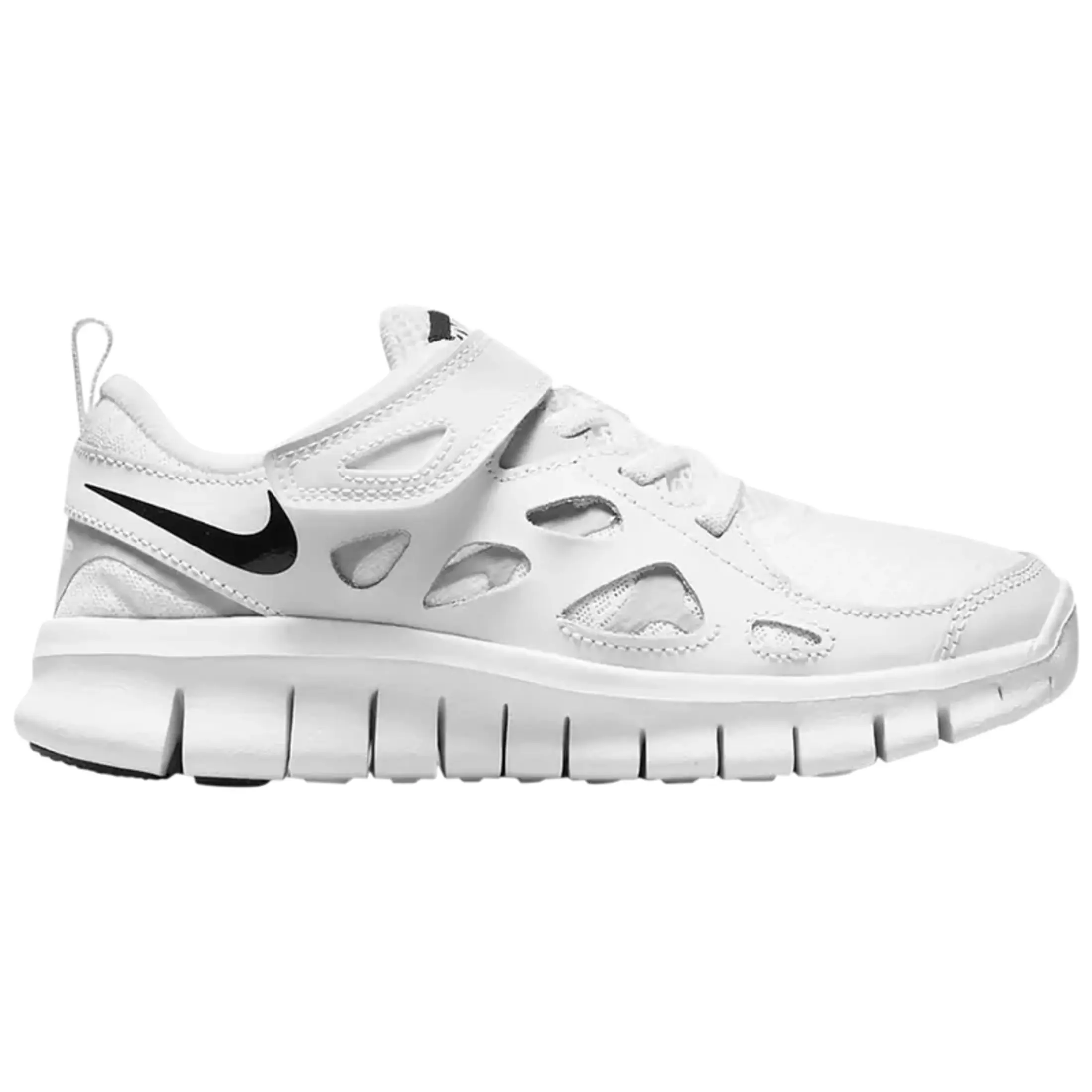 Nike Free Run 2 White Black Kids Fashion Shoes New