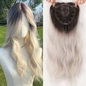 SMILCO/24Inch Hair Toppers Ombre  Long Curly Comfortable and Breathable Synthetic Fiber/F002/F003