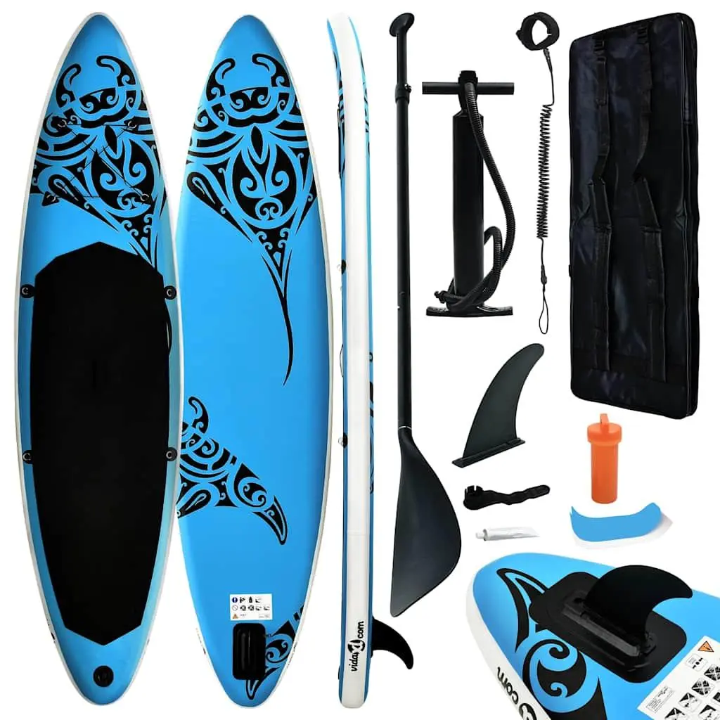 vidaXL Inflatable Stand Up Paddleboard Set SUP Surfboard Surfing Paddle Board 3007732