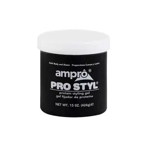 Ampro Pro Styl Protein Styling Gel - Regular & Strong Hold, Long Lasting Setting, Unisex Lightweight 15 oz Haircare for Radiant Hair