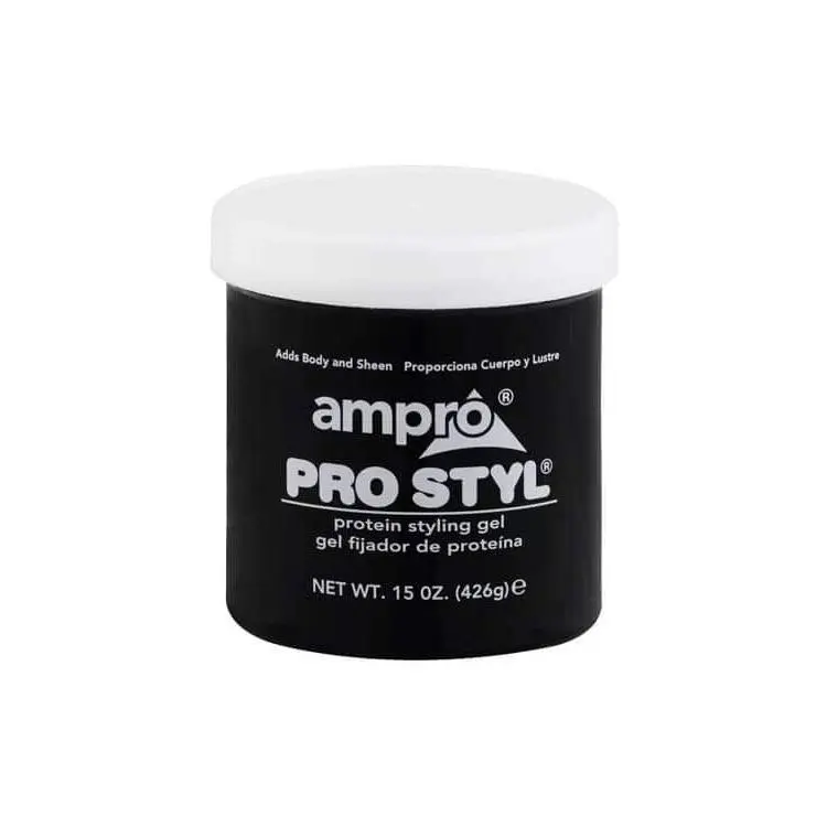 Ampro Pro Styl Protein Styling Gel, Long-Lasting Strong Hold for Radiant Shine, Non-Flaking Alcohol-Free Vegan Formula, Unisex Haircare, 15 oz, Strong Hold Gel