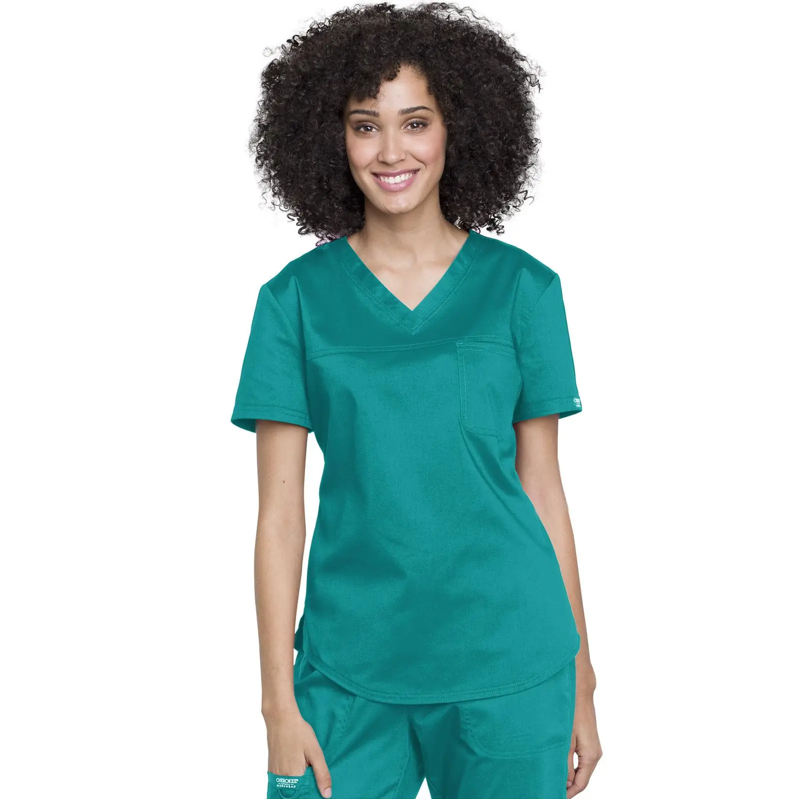 Cherokee Workwear Revolution 1-Pocket Tuck In V-Neck O.R. Scrub Top