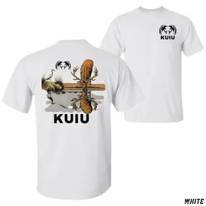 KUIU Hunting T-Shirt – Bold Antler Graphic with Lake Reflection Design and KUIU Logo,Perfect for Hunters and Outdoor Enthusiasts,Unisex Casual Tee,Gift Idea,Adventure and Wildlife Apparel, Menswear Medium Men's