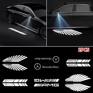 Mercedes-Benz Amg Series 2pcs HD Logo Welcome Projector Lights, Compatible with W203 W206 W220 W205 W211 W212 Models, Led Car Lights