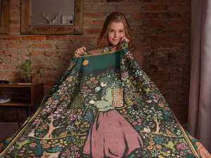 Premium Maomao Apothecary Diaries Blanket | Aesthetic Cottagecore Anime Fleece Throw | Soft Warm Nature Art Home Decor Fan Gift for Readers