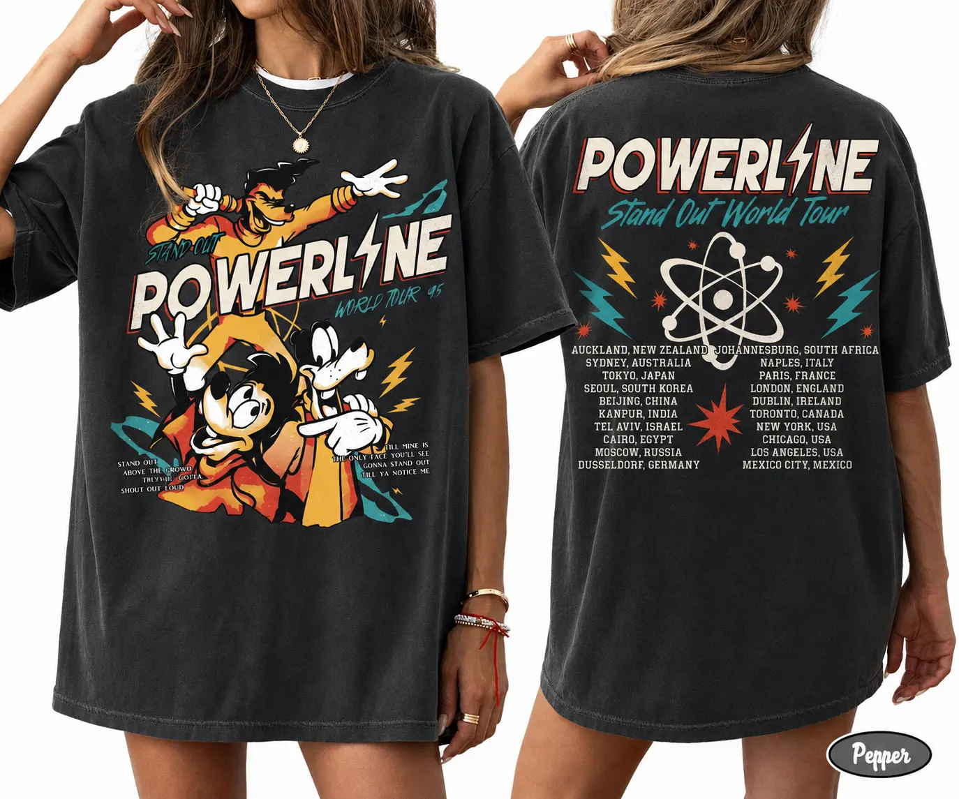 Retro 90s Gaphic Shirt, Roxanne Powerline Shirt, World Tour Shirt, Family Trip 2026 Matching Tee